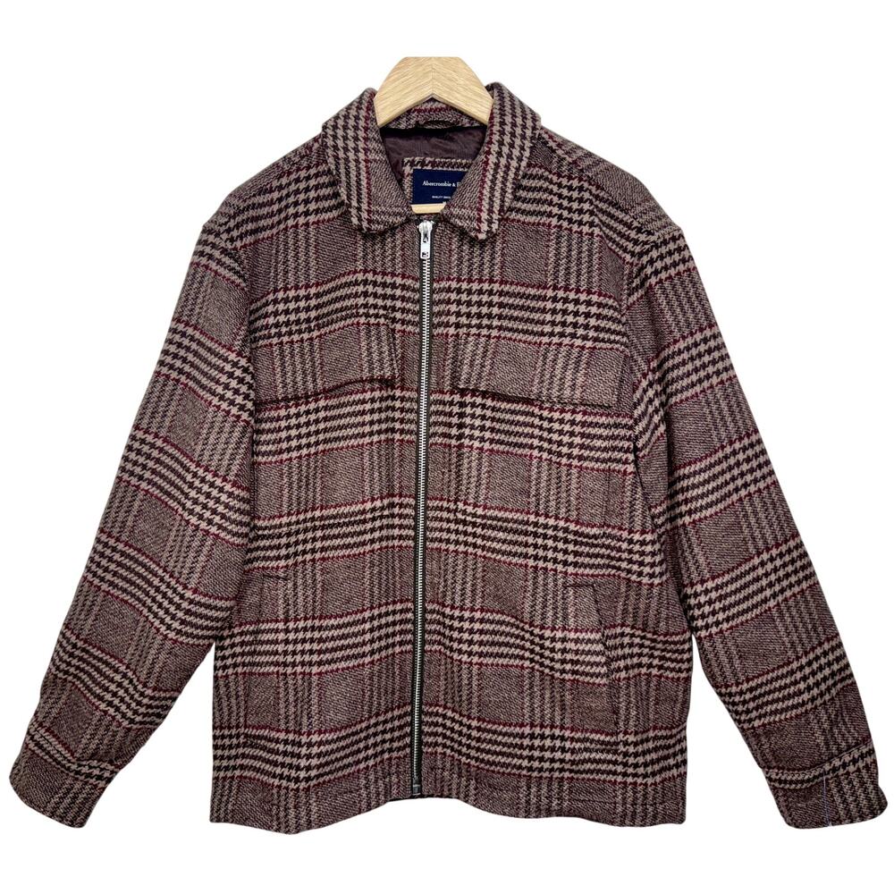 Abercrombie & Fitch Plaid Jacket - Brown and Red
